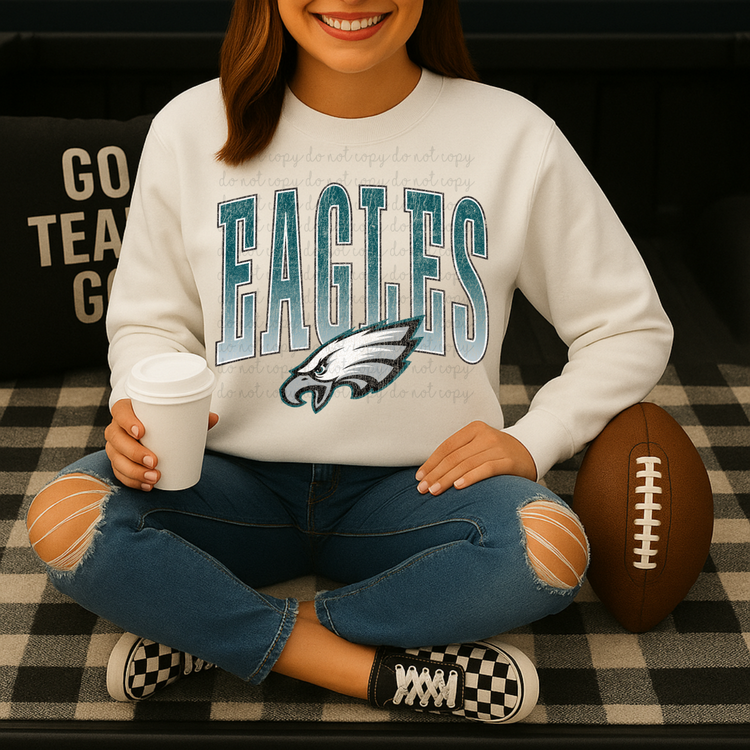 Distressed Eagles DTF Transfers