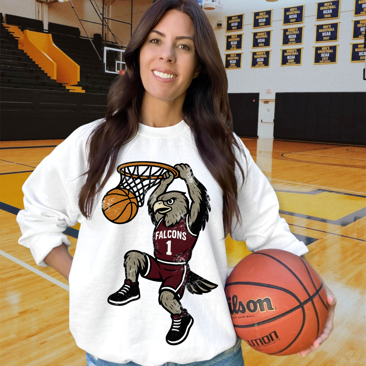 Falcons Maroon White DTF Transfer