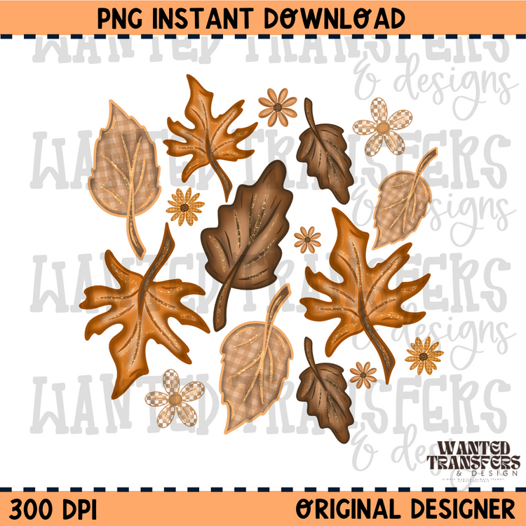 Fall Leaves PNG Digital Download