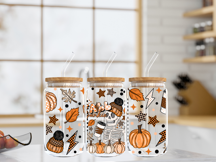 Fall Junkie UV DTF 16oz. Libby Glass DTF Wrap