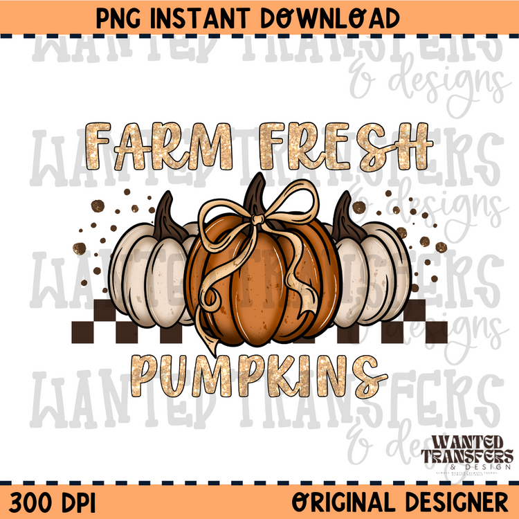 Farm Fresh Pumpkins PNG Digital Download