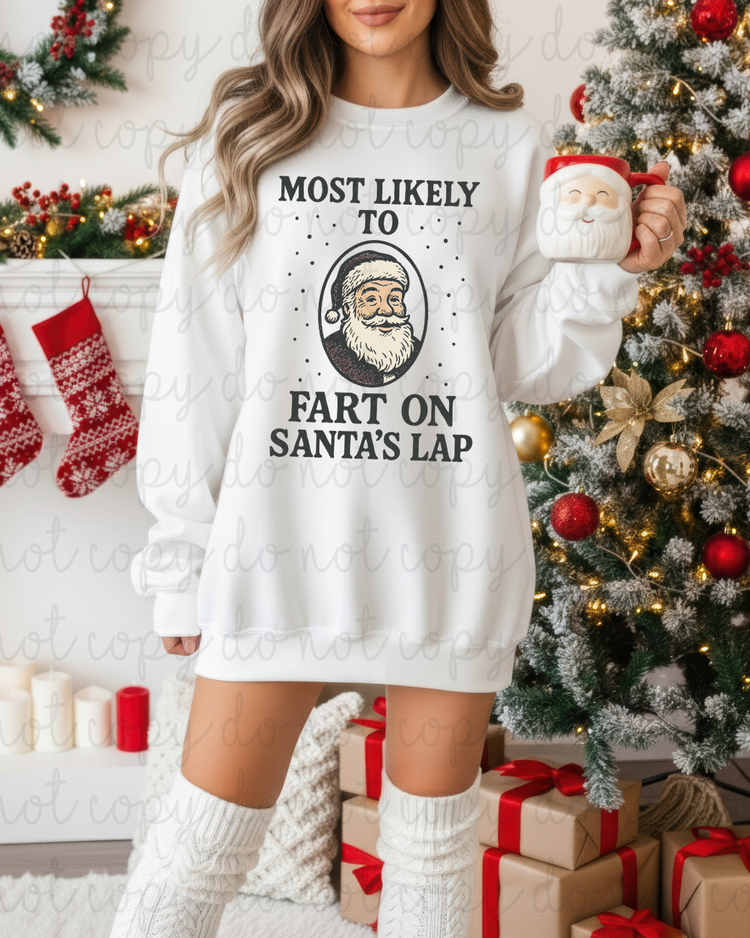 Fart On Santa's Lap DTF Transfer