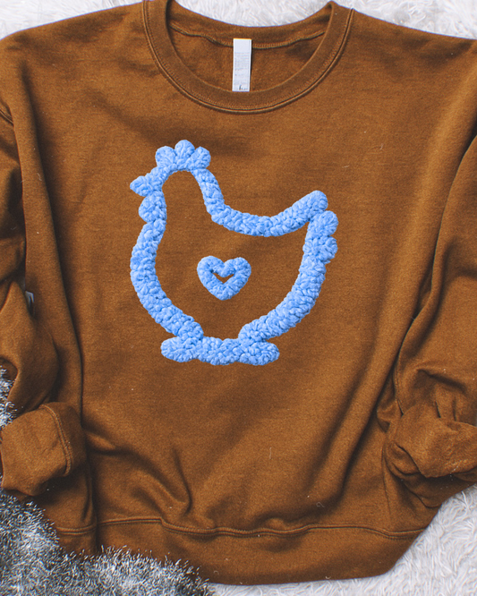 Faux Yarn Hen DTF Transfer