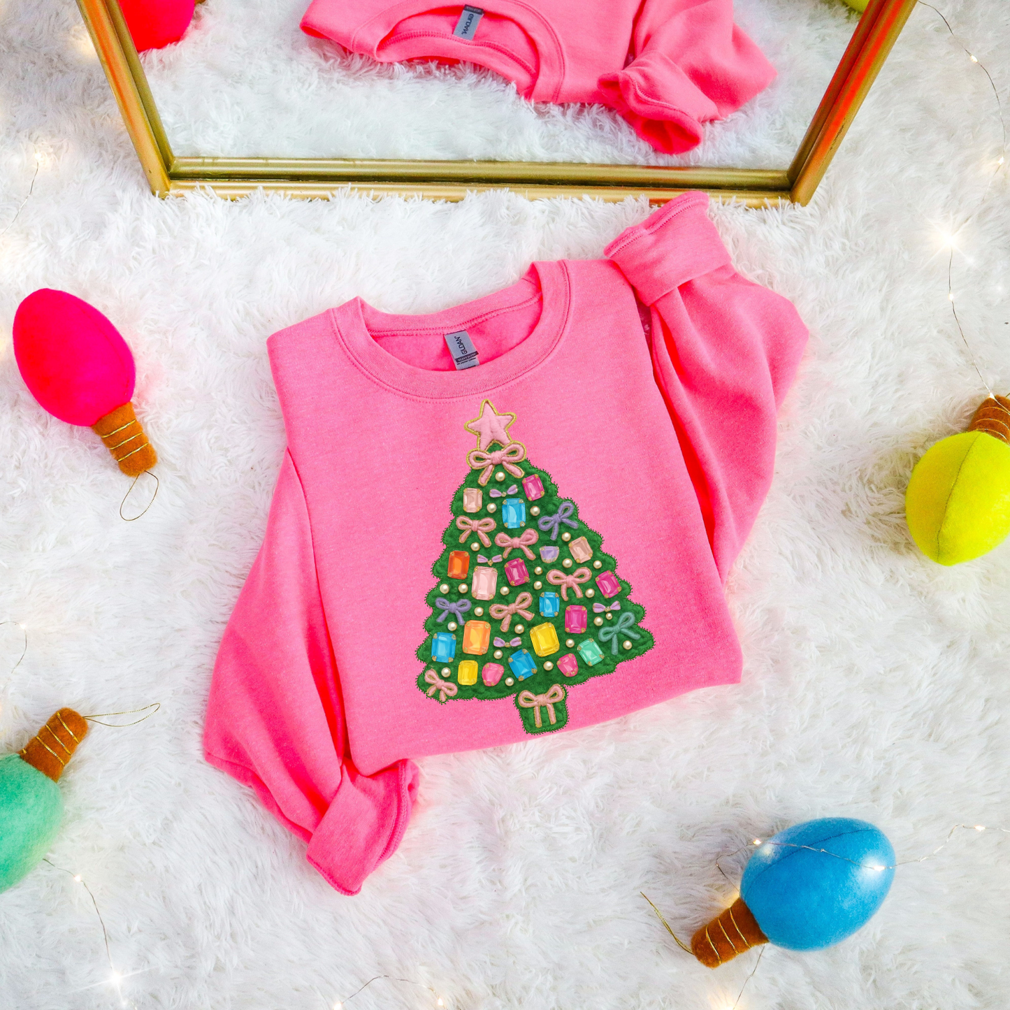 Faux Yarn Christmas Tree DTF Transfer