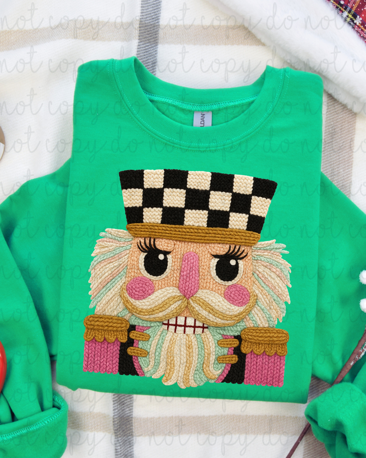 Faux Yarn Nutcracker DTF Transfer