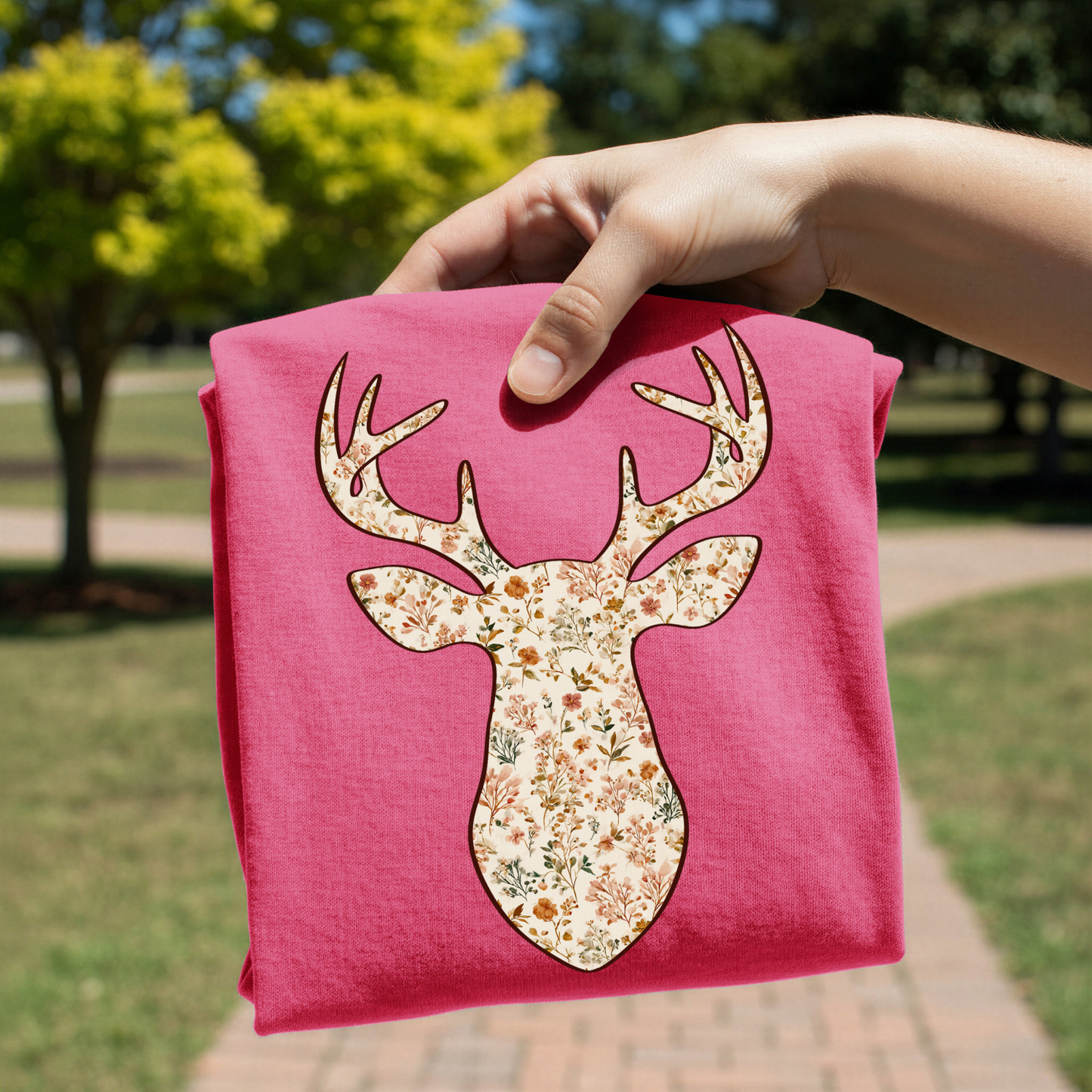 Floral Buck DTF Transfer