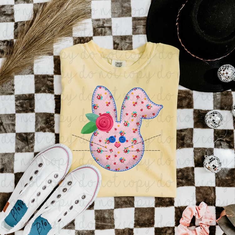 Floral Bunny DTF Transfer