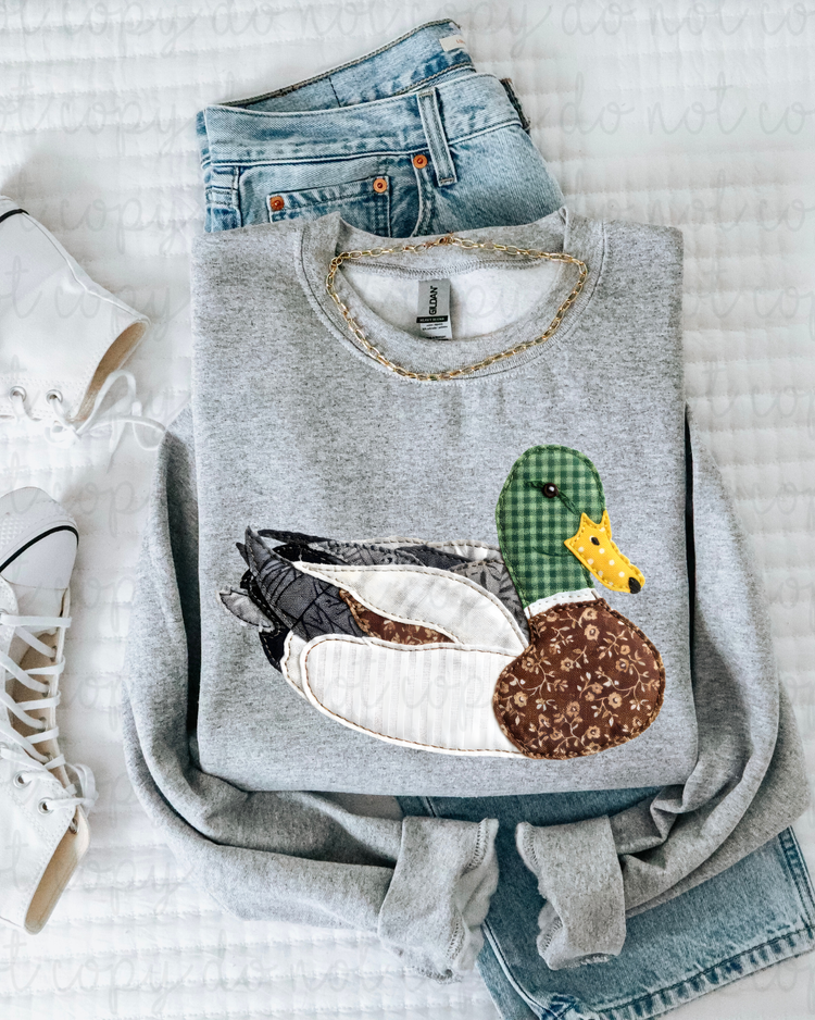 Floral Patchwork Duck DTF Transfer