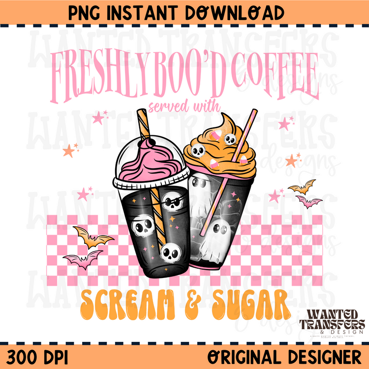 Freshly Boo'd Coffee PNG Digital Download