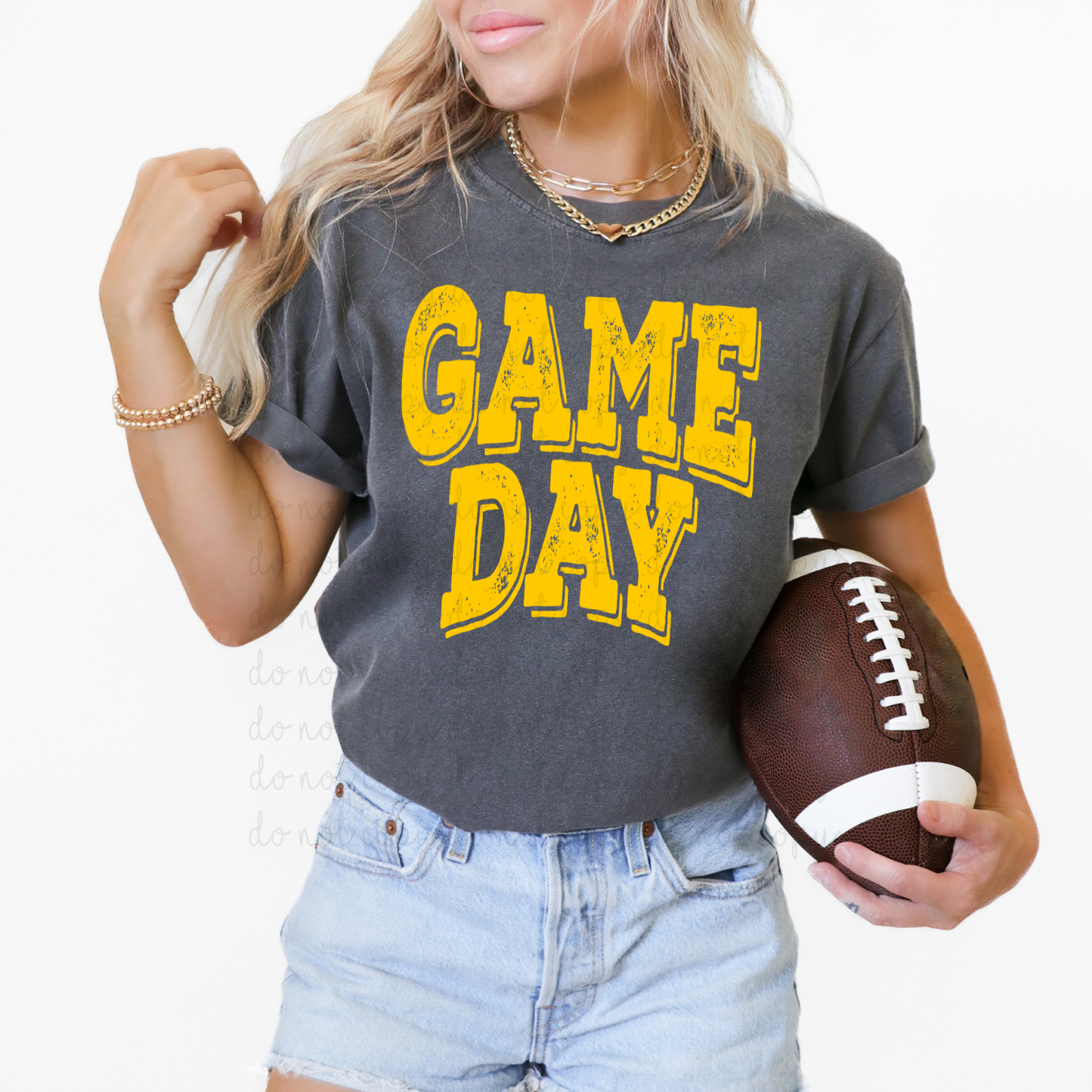 Game Day Yellow DTF Transfer