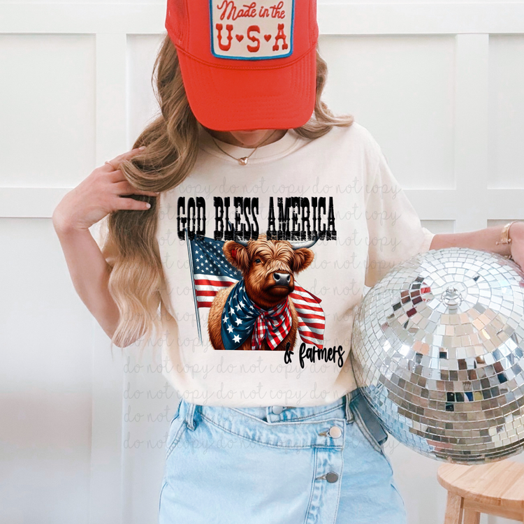God Bless America & Farmers DTF Transfer