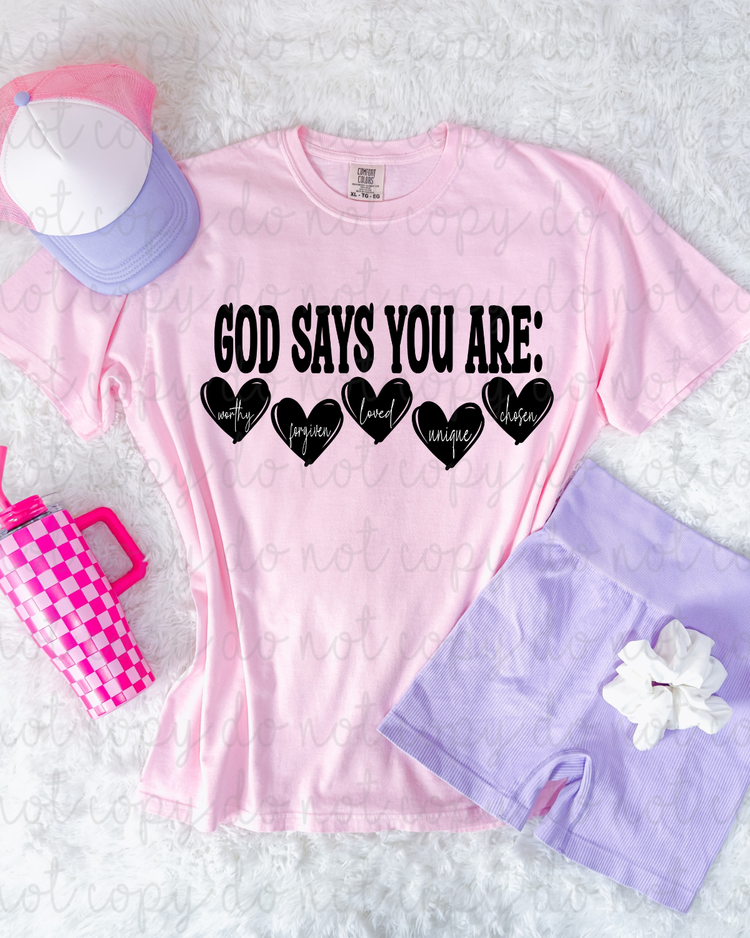 God Says You Are DTF Transfer