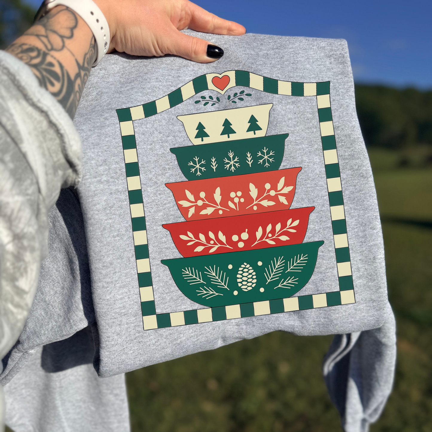 Grandma's Closet Christmas Stacked Bowls DTF Transfer