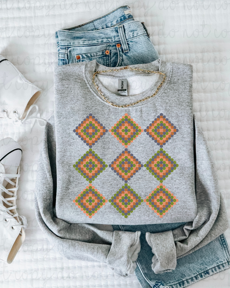 Granny Squares DTF Transfer