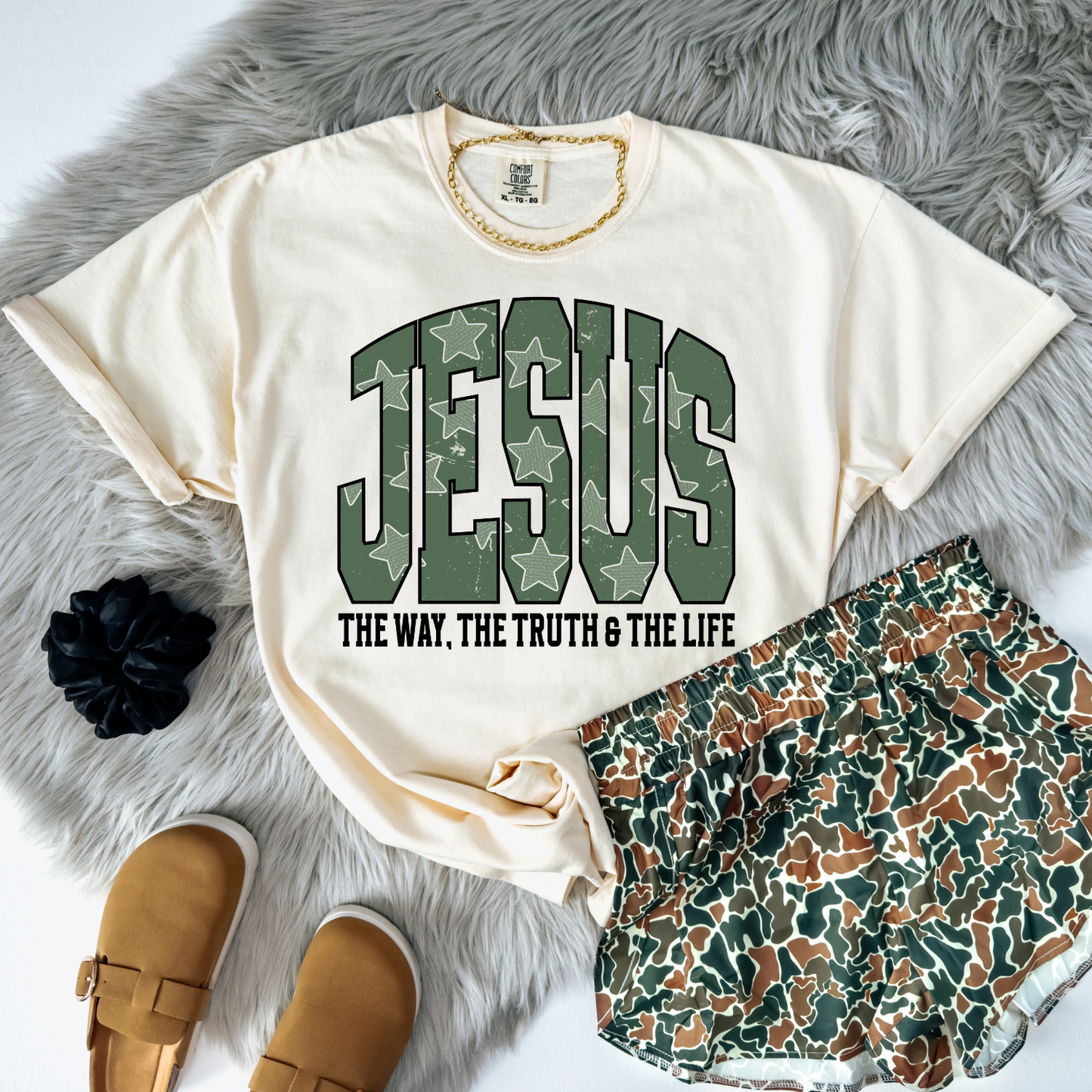 Green Star Jesus The Way, The Truth & The Life DTF Transfer