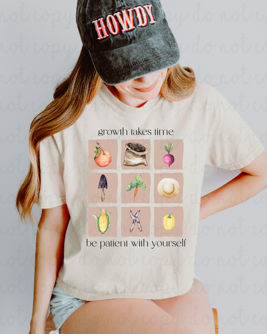 Growth Takes Time DTF Transfer