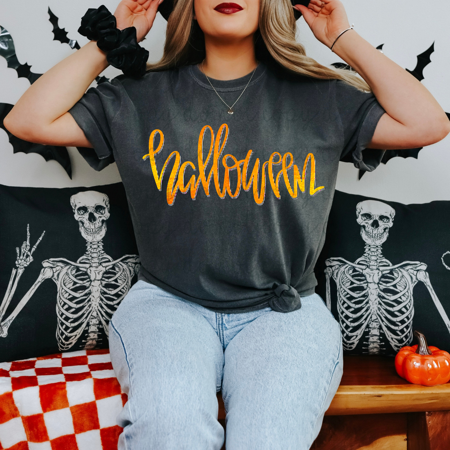 Halloween Script DTF Transfer