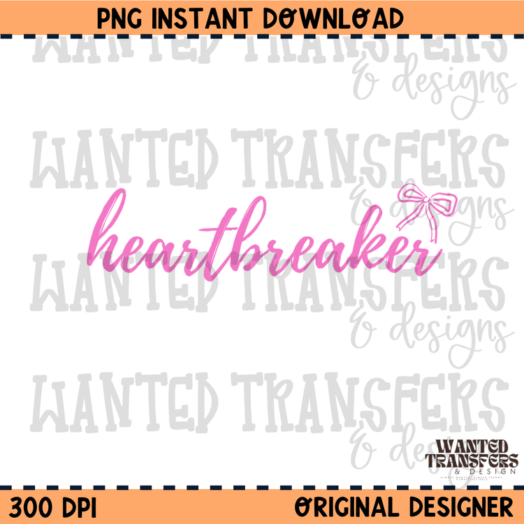 Pink Coquette Heartbreaker PNG Digital Download