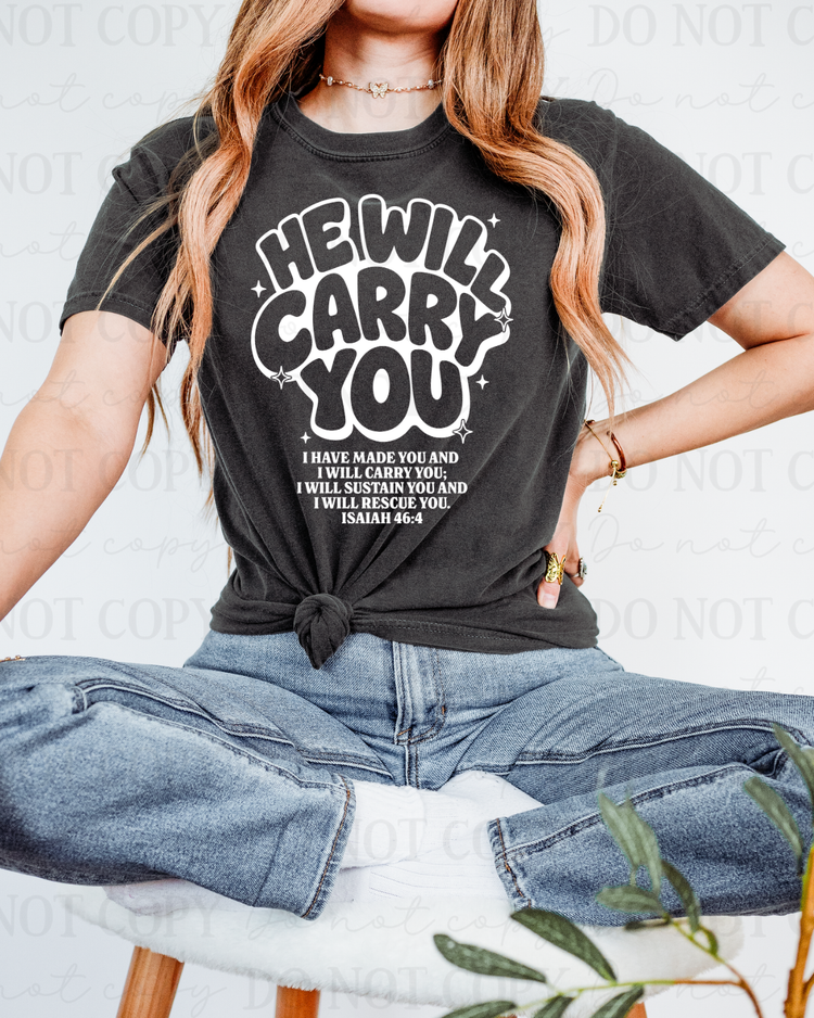 He Will Carry You Verse DTF Transfer