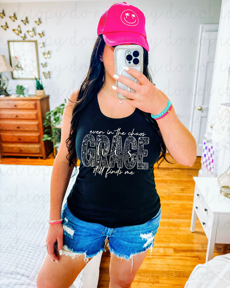 His Grace Still Finds Me (White) DTF Transfer