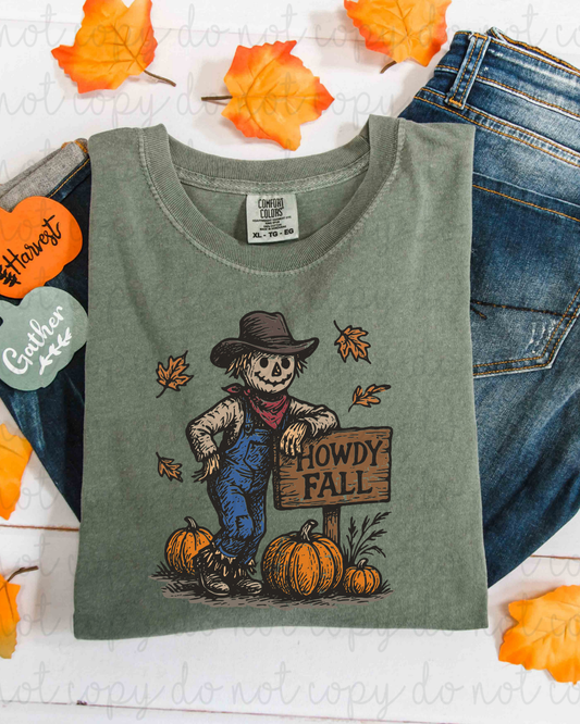 Howdy Fall Scarecrow DTF Transfer