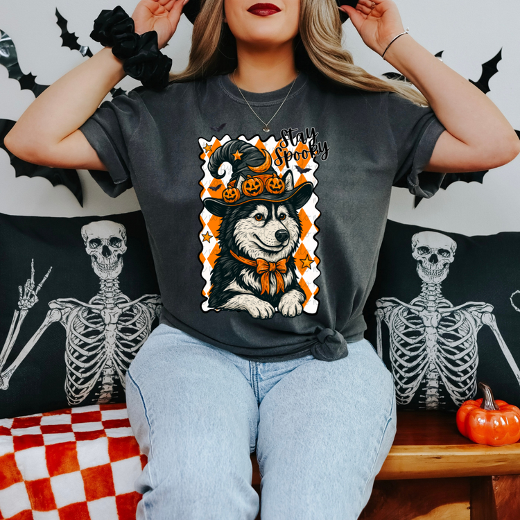 Spooky Husky DTF Transfer