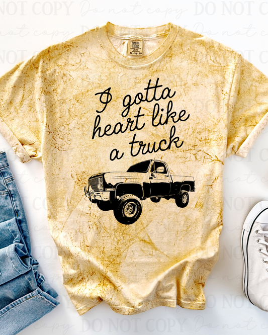 I Gotta Heart Like A Truck DTF Transfer