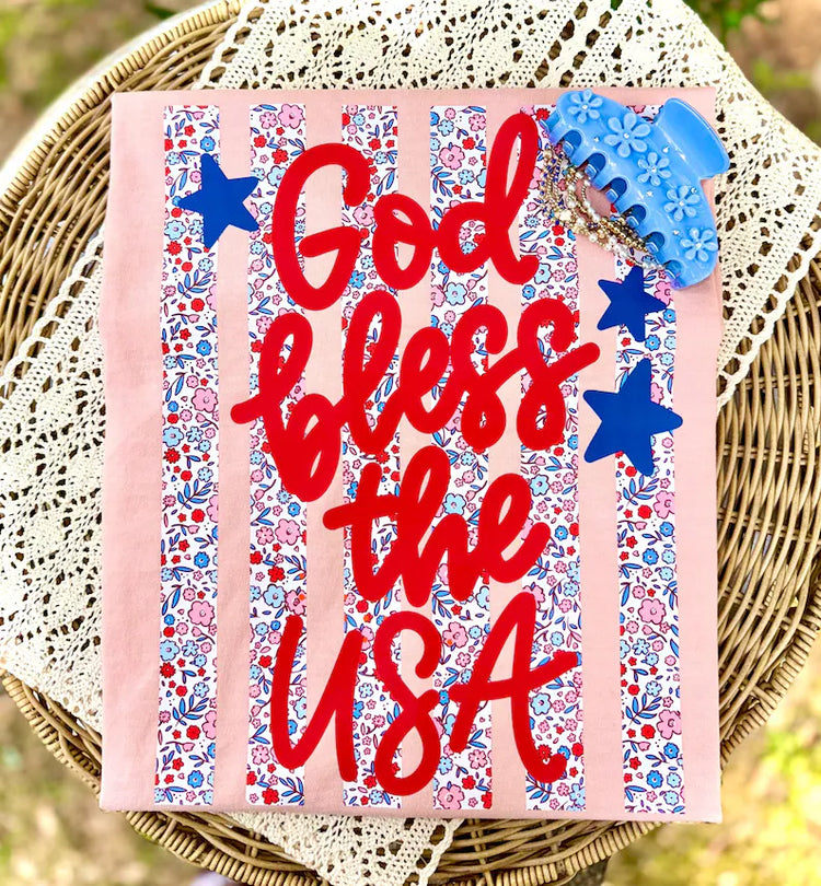 God Bless The USA DTF Transfer