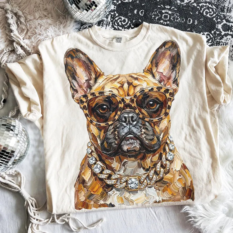 Preppy Frenchie DTF Transfer