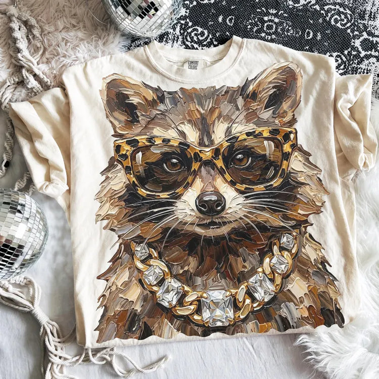 Preppy Racoon DTF Transfer