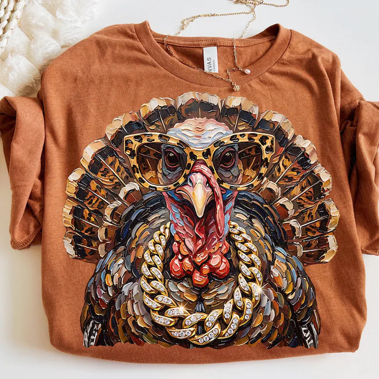 Glam Turkey 2 Thanksgiving DTF Transfer