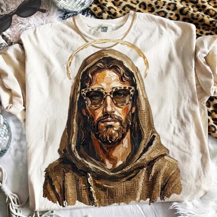 Glam Jesus Christmas DTF Transfer
