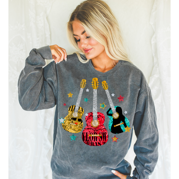 NEW Guitar Variety Swift(ie) Faux Glitter DTF Transfer