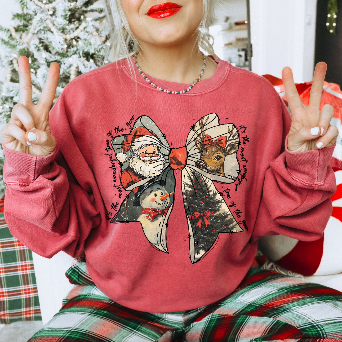 It's The Most Wonderful Time Of The Year Bow DTF Transfer