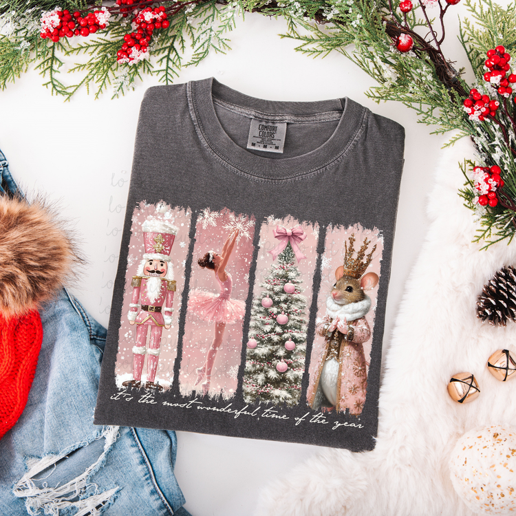 It's The Most Wonderful Time Of The Year Pink Nutcracker DTF Transfer