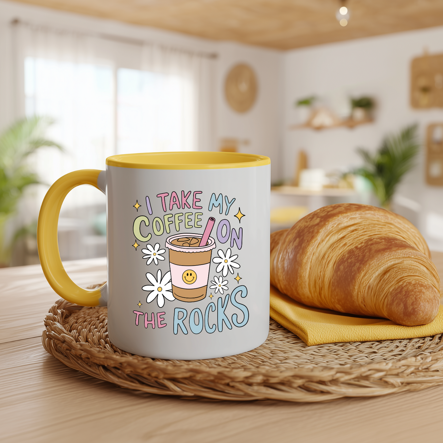 I Take My Coffee On The Rocks UV Decal Sticker