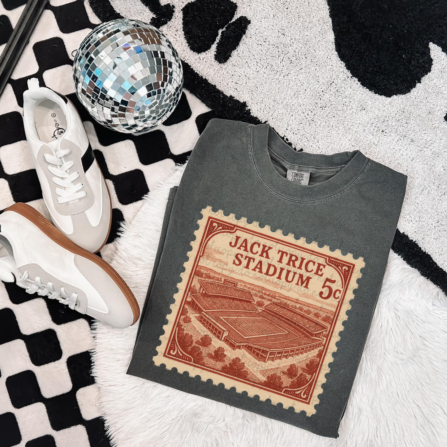 Vintage Stamp Jack Trice Stadium DTF Transfer