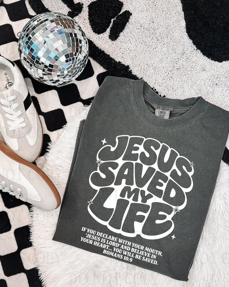 Jesus Saved My Life Verse (White) DTF Transfer