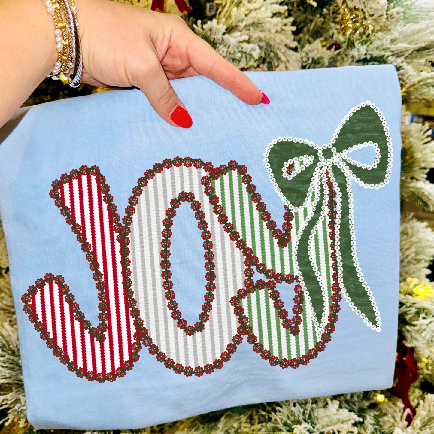 Joy Seersucker DTF Transfer