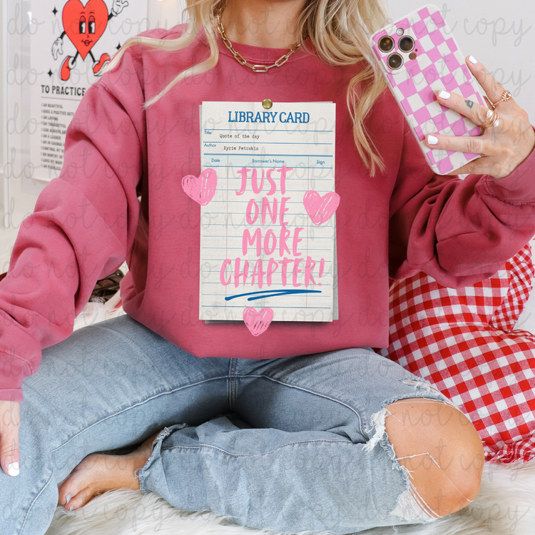 Just One More Chapter PNG Digital Download