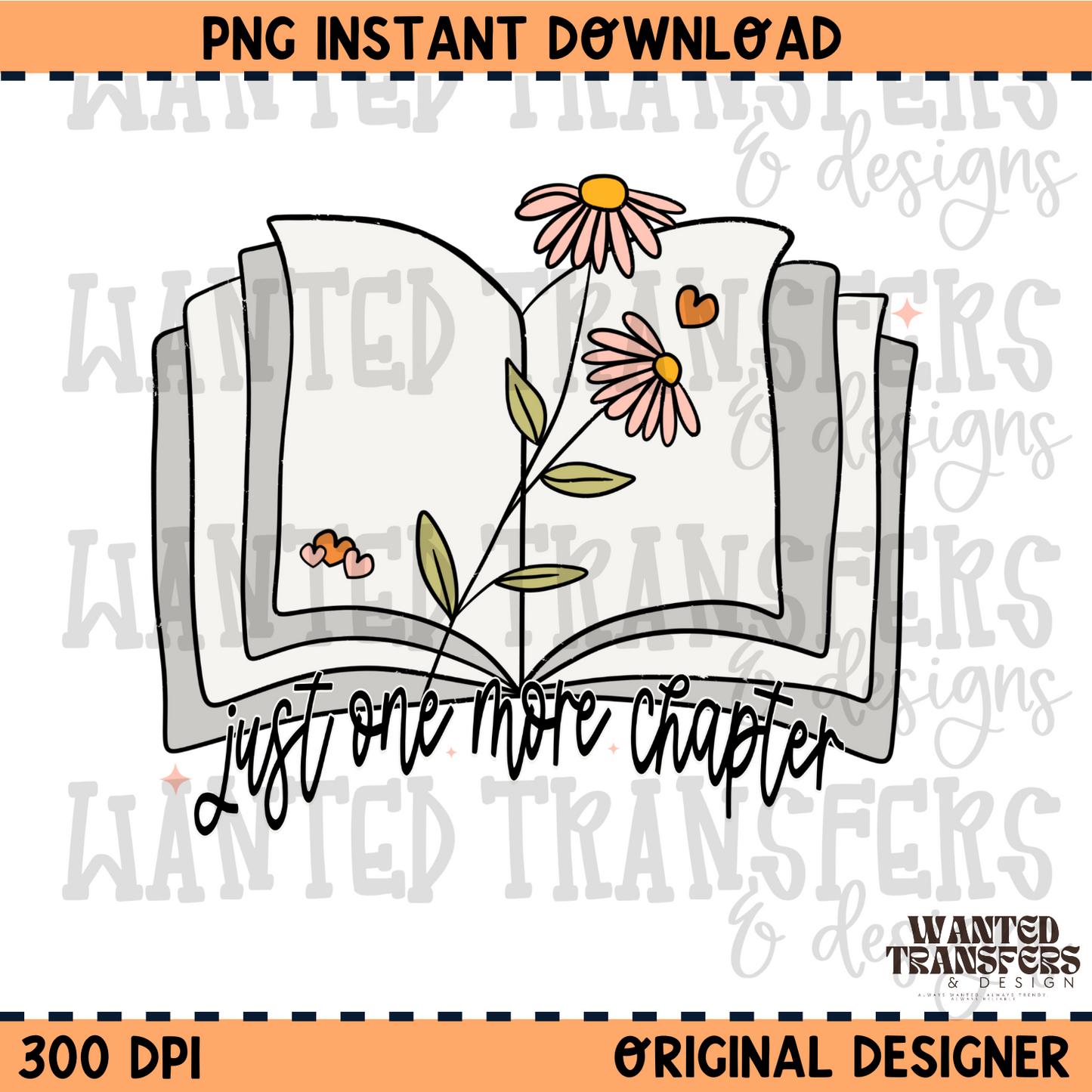 Just One More Chapter PNG Digital Download