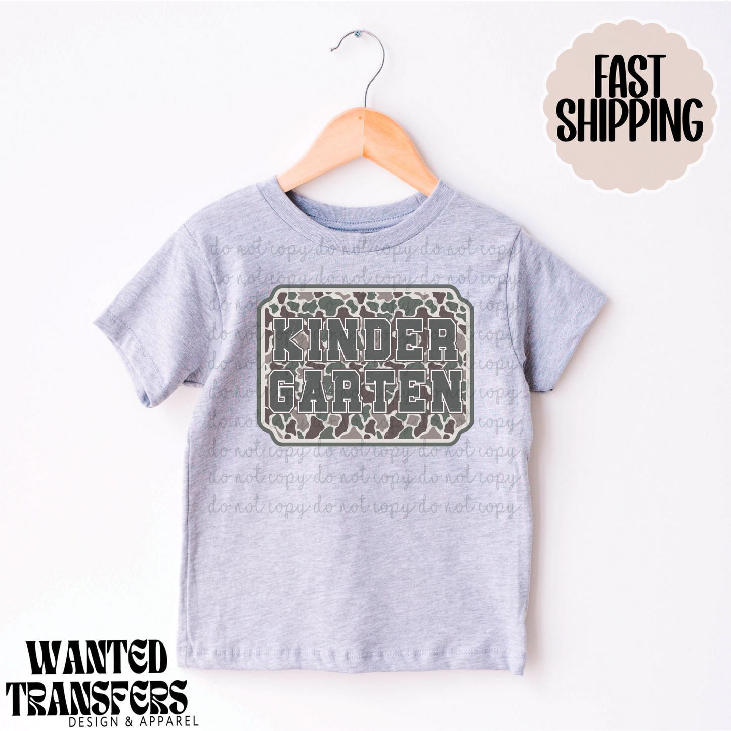 Kindergarten Camo DTF Transfers