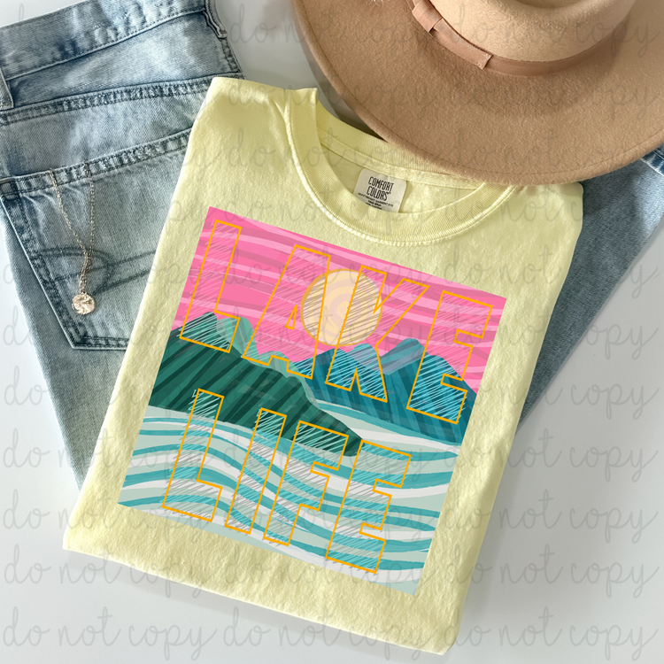 Lake Life Scene DTF Transfer