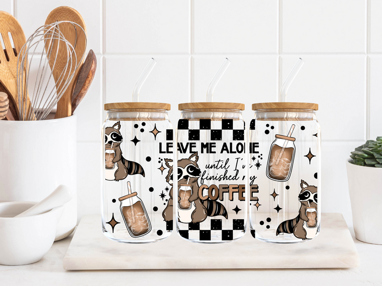 Leave Me Alone UV DTF 16oz. Libby Glass DTF Wrap