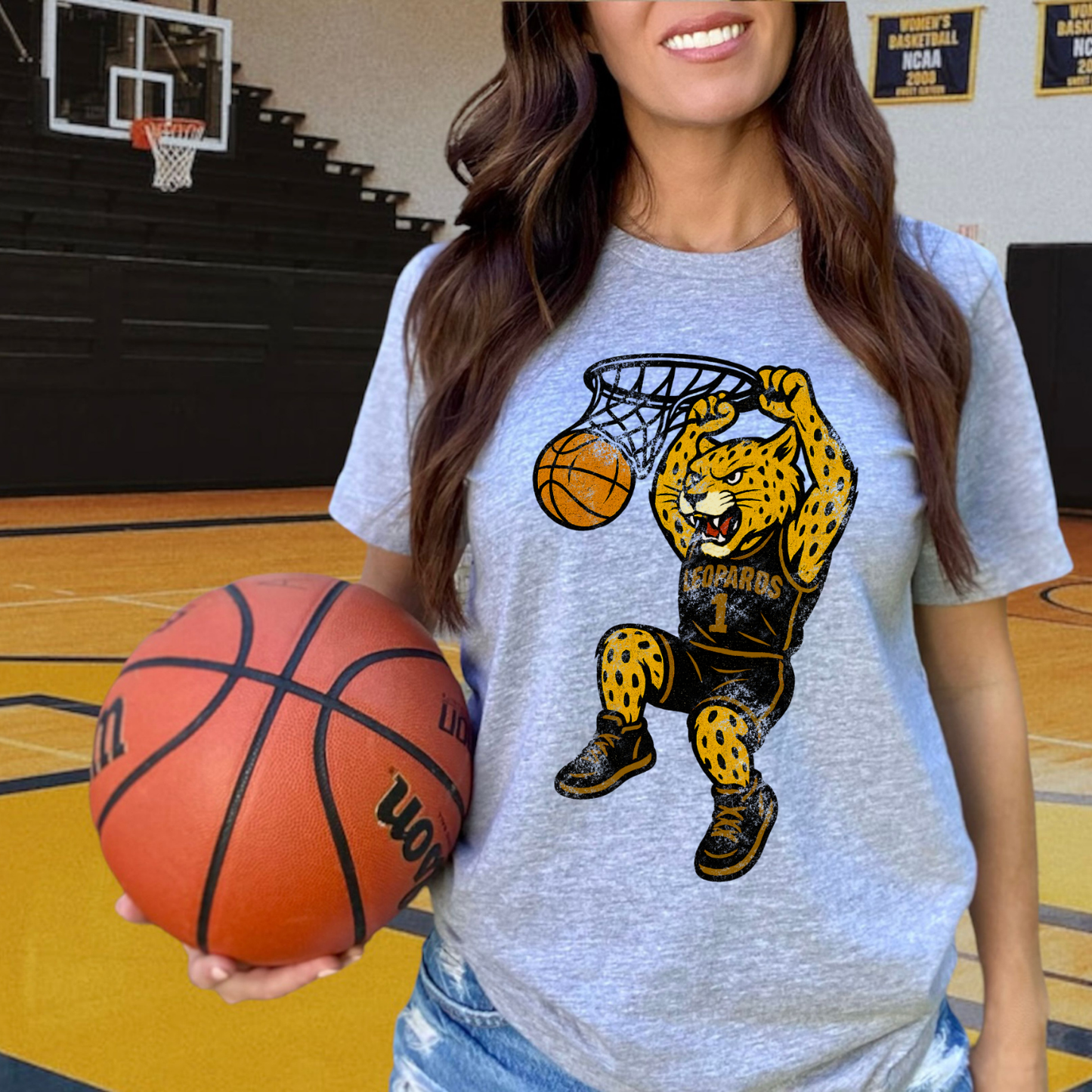 Leopards Gold Black DTF Transfer