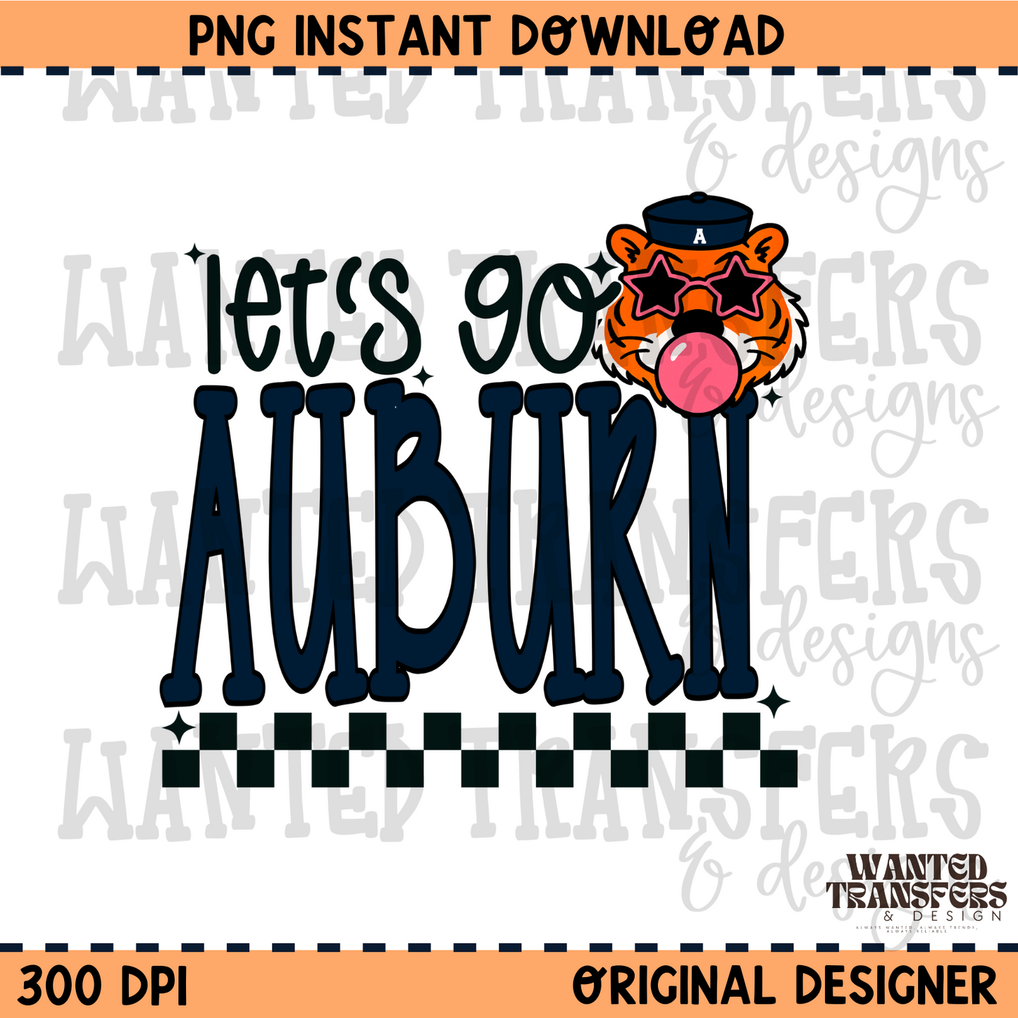 Let's Go Auburn PNG Digital Download