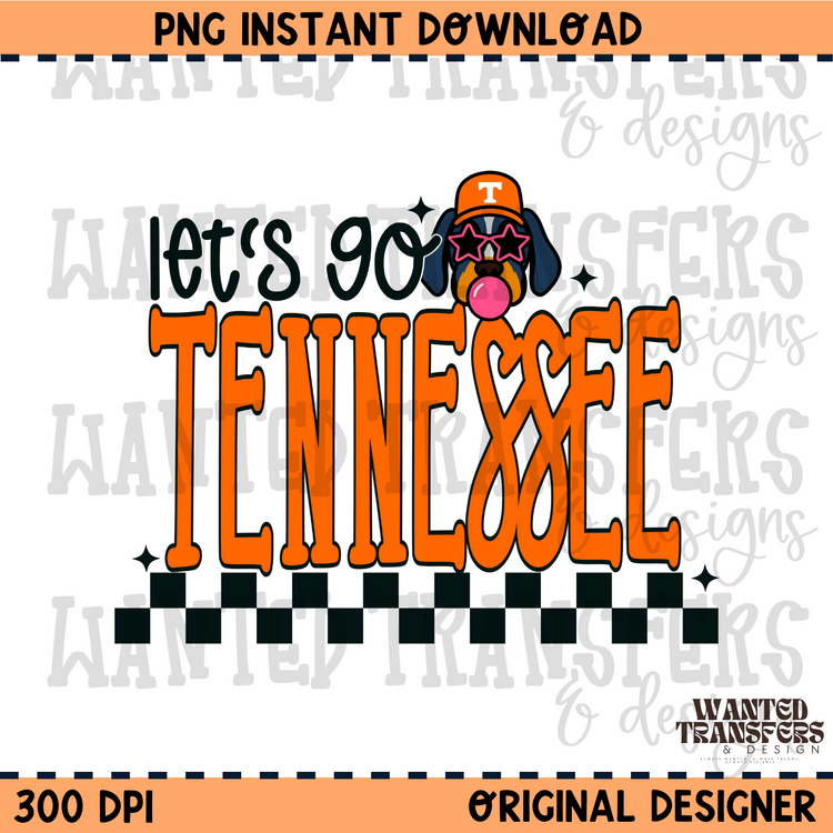 Let's Go Tennessee PNG Digital Download