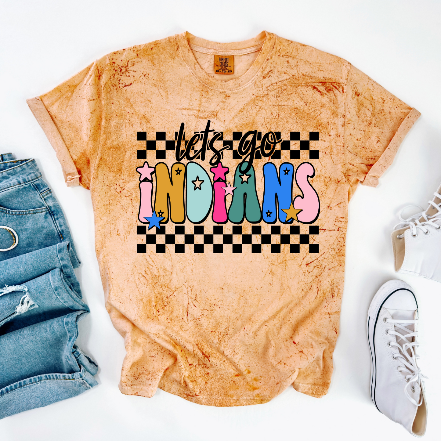 Let's Go Indians DTF Transfer