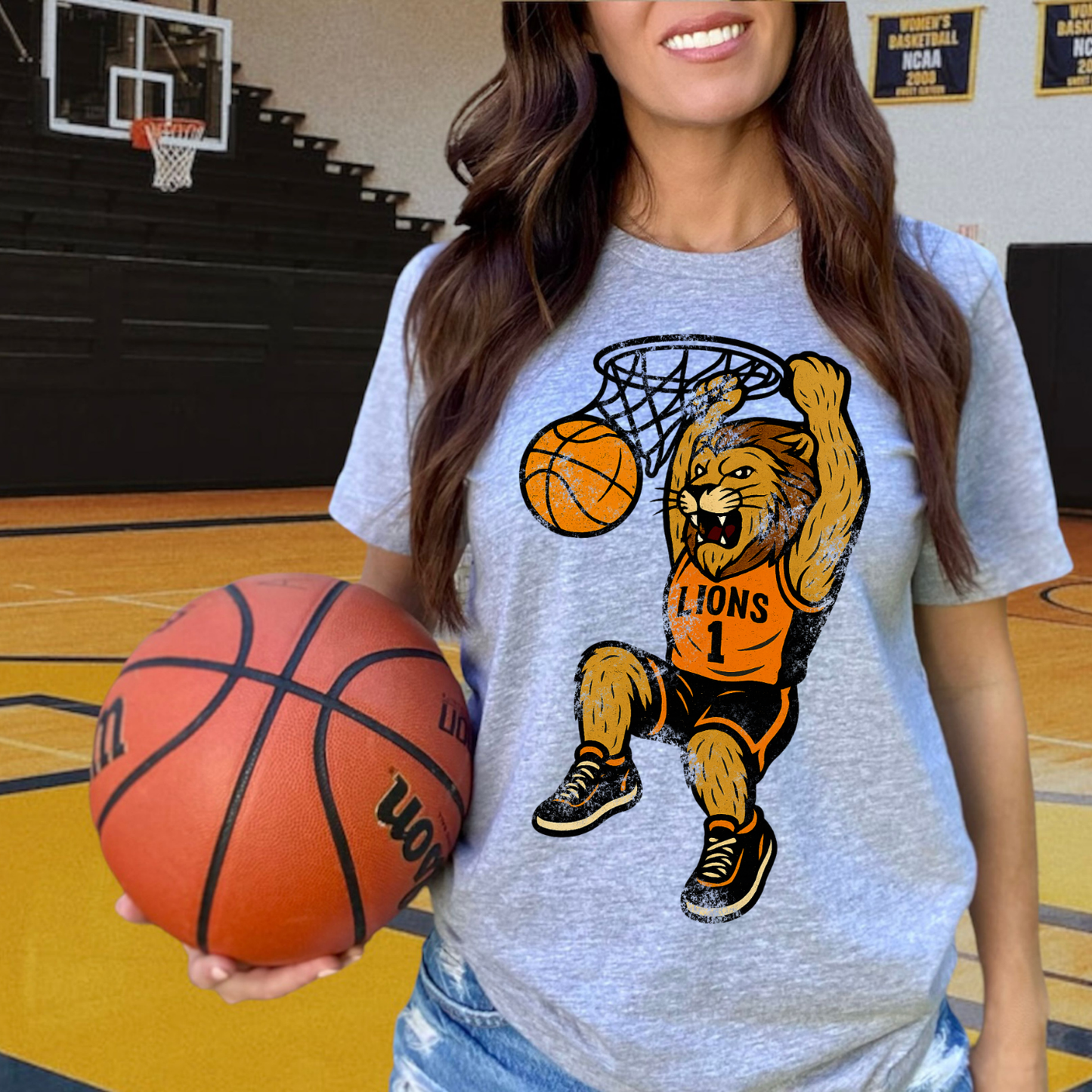 Lions Orange Black DTF Transfer