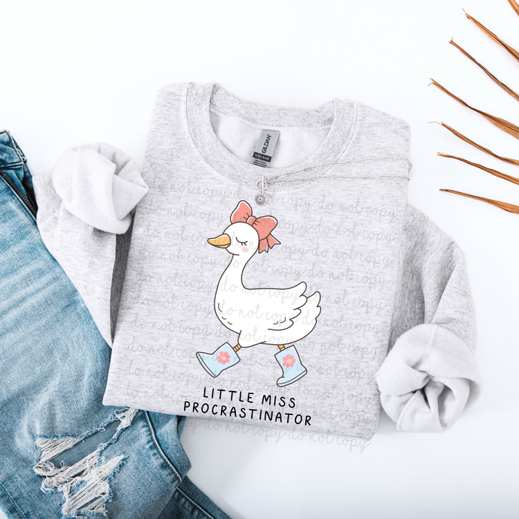 Little Miss Procrastinator DTF Transfer